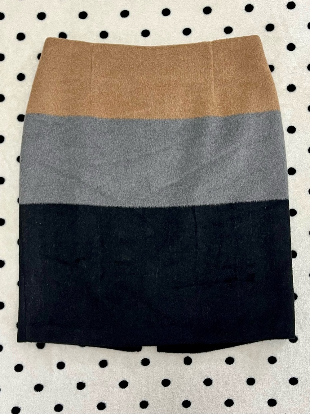 Amanda + Chelsea Colorblock Wool Blend Skirt Size S